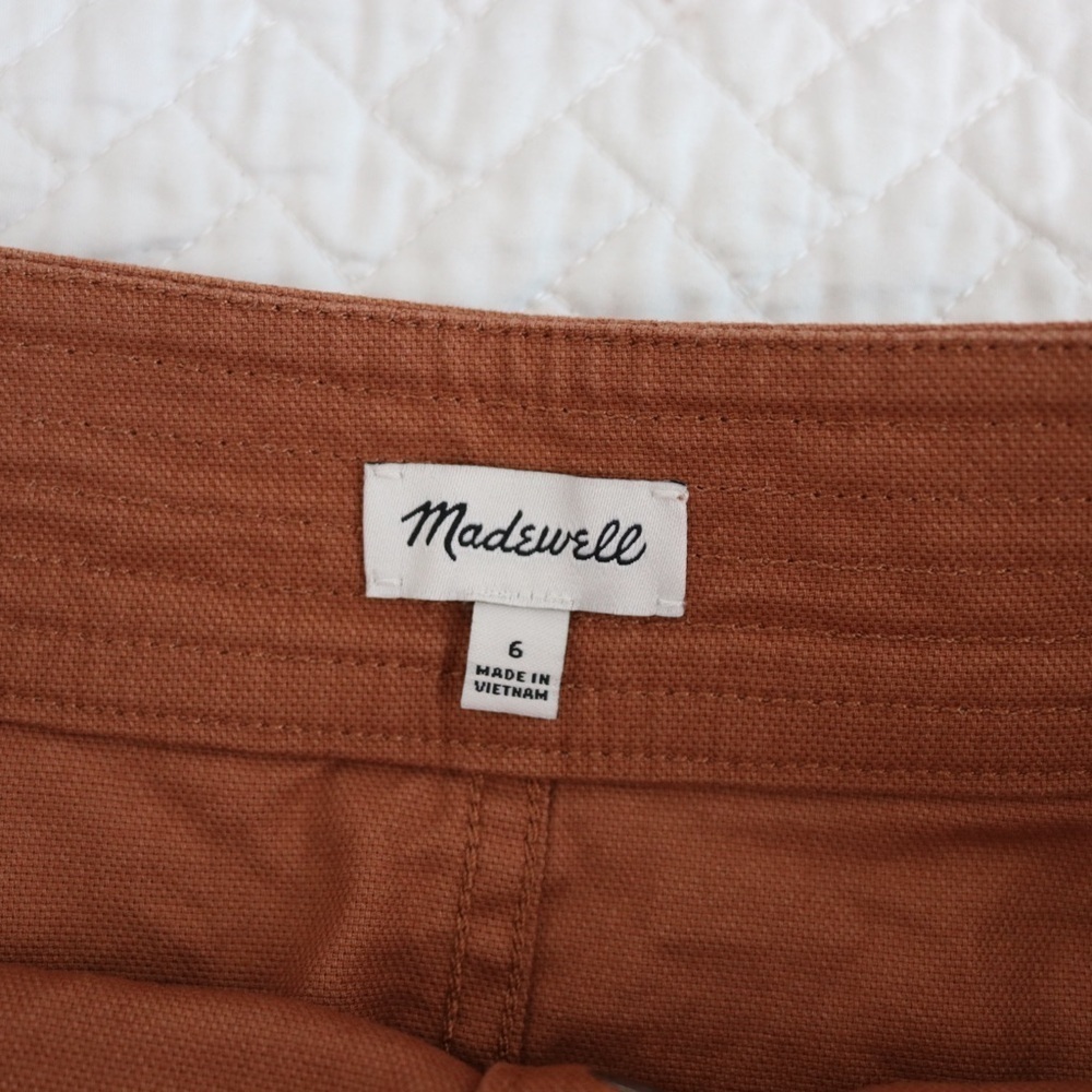 Madewell High Waist Snap Mini Skirt in Rust Brown Womens Size 6 Preppy Y2K - Picture 8 of 9